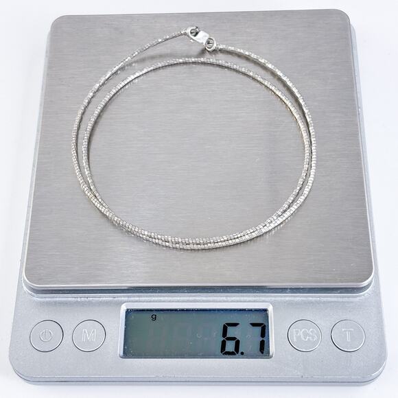 Vintage Italy Sterling Silver 925 1.6mm Diamond Cut Snake Chain Necklace 18” - Picture 5 of 5